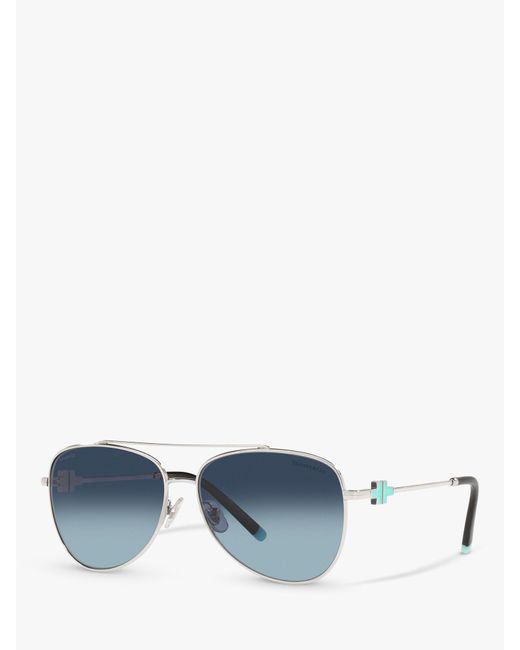 Tiffany & Co Blue Tf3080 Polarised Aviator Sunglasses