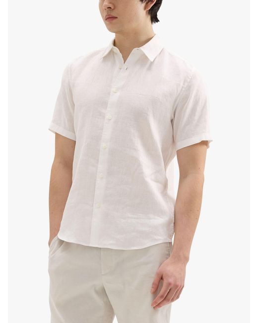 Theory White Linen Shirt for men