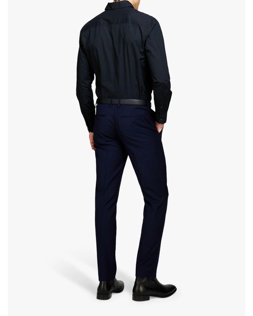 Sisley Blue Formal Slim Fit Trousers for men