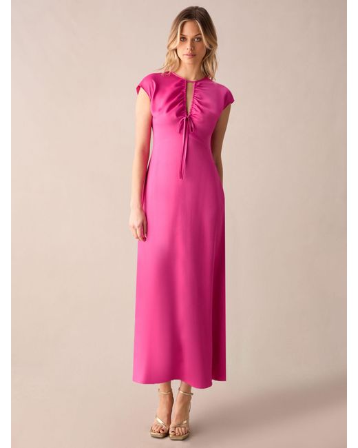 Ro&zo Pink Arabella Satin Maxi Dress