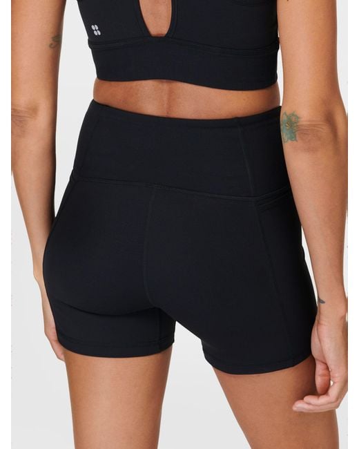 Sweaty Betty Black Super Soft Ultra-lite Wrap Yoga Shorts