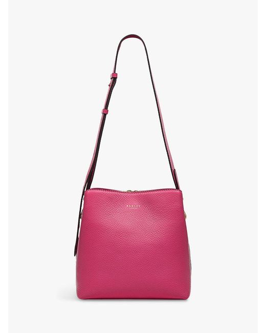 Radley Pink Dukes Place Grained Leather Medium Crossbody Bag