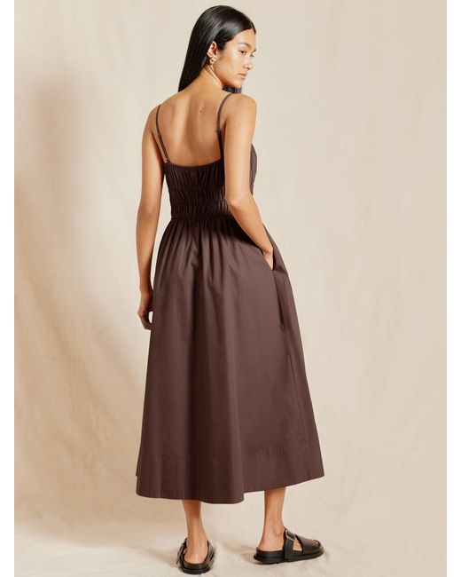 Albaray Natural Organic Cotton Shirred Waist Sleeveless Dress