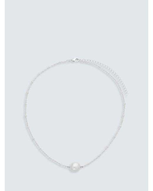 John Lewis White Gemstones & Pearls Baroque Pearl Chocker Necklace