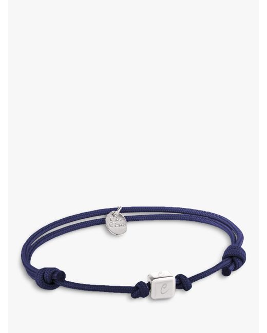 Merci Maman Blue Personalised Dice Braided Bracelet