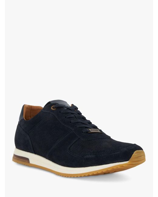 Dune Blue Trilogy Suede Runner Trainers for men