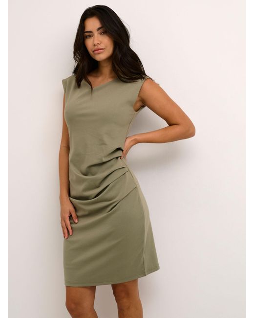 Kaffe Green India Cocktail Sleeveless Fitted Dress