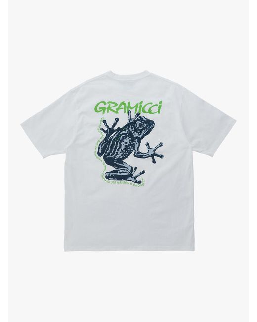 Gramicci White Sticky Frog Logo T-shirt for men