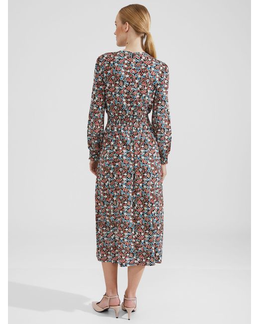 Hobbs Multicolor Maddy Floral Print Jersey Midi Dress