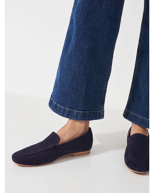 Crew Blue Suede Casual Loafers