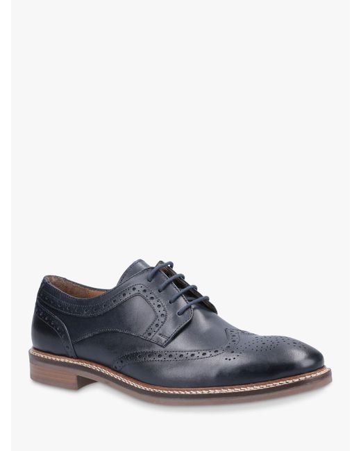 Hush Puppies Blue Bryson Leather Brogues for men