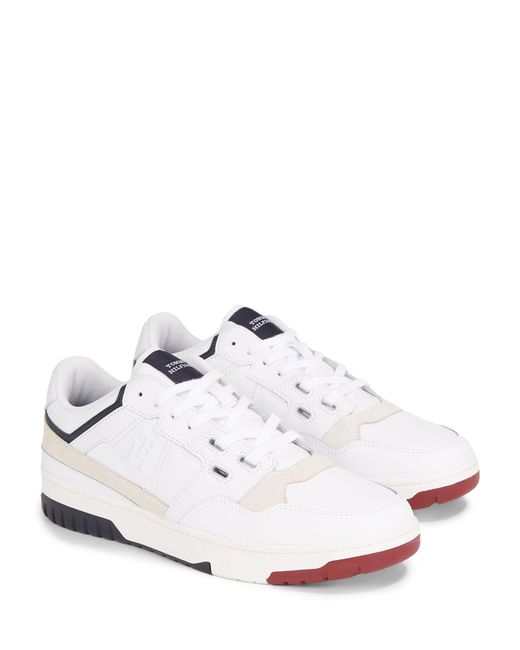 Tommy Hilfiger White Basket Street Low Top Trainers for men