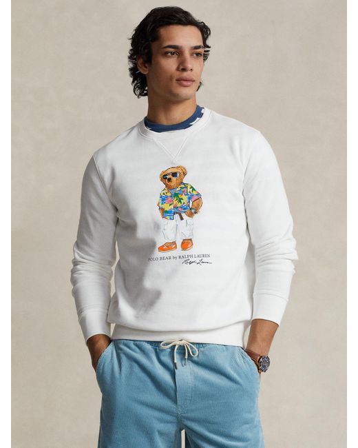 Ralph Lauren Blue Polo Bear Sweatshirt for men