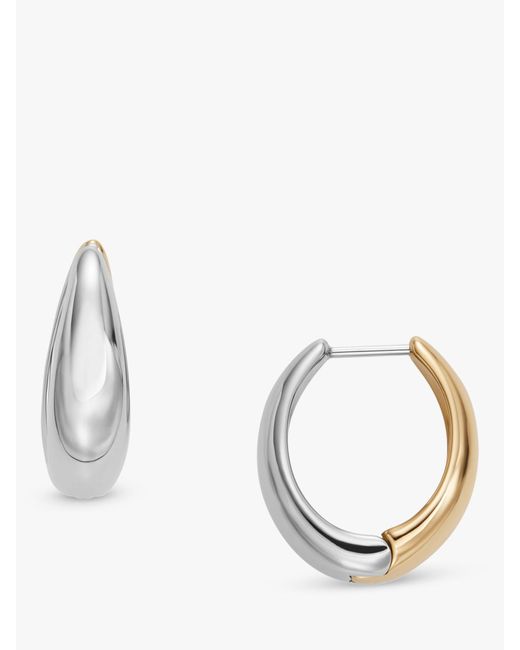 Skagen Metallic Linear Hoop Earrings