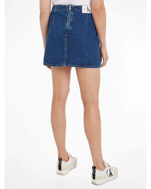 Calvin Klein Blue Denim Mini Skirt