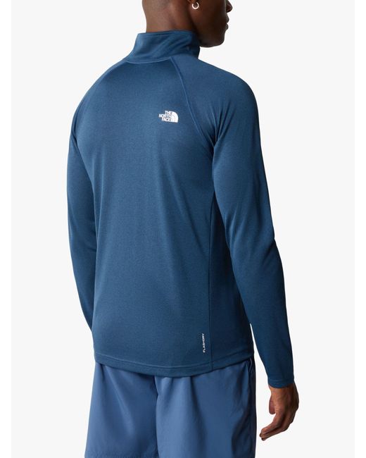 The North Face Blue Flex Ii 1/4 Zip Long Sleeve T-shirt for men