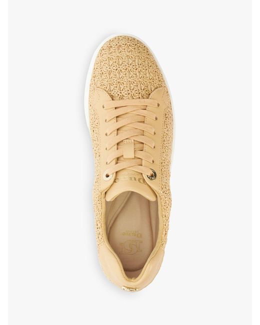 Dune Natural Episode Woven Flatform Trainers