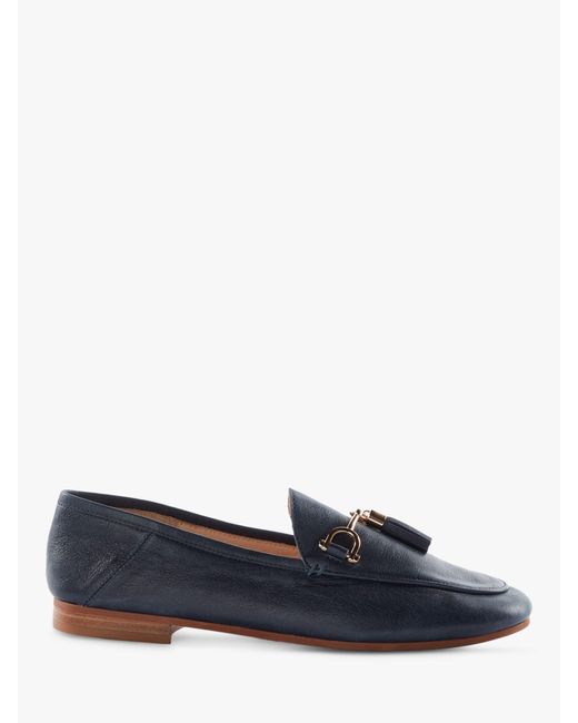 Dune Blue Graysons Leather Loafers