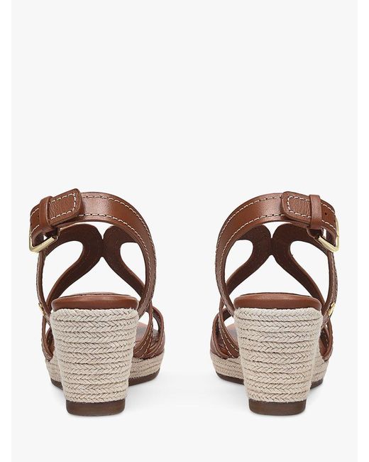 Radley Brown Florence Close Leather Wedge Sandals