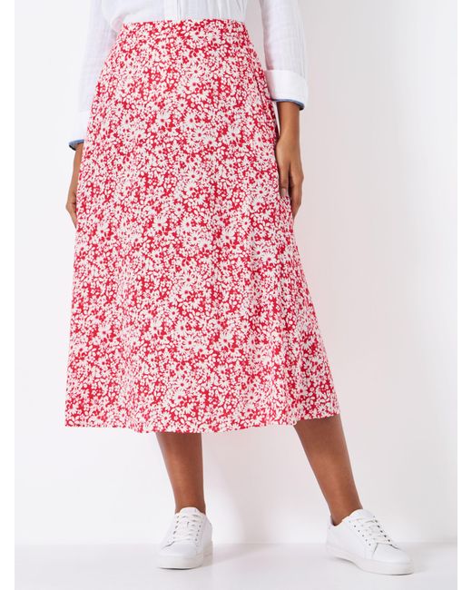 Crew Pink Amber Floral Skirt