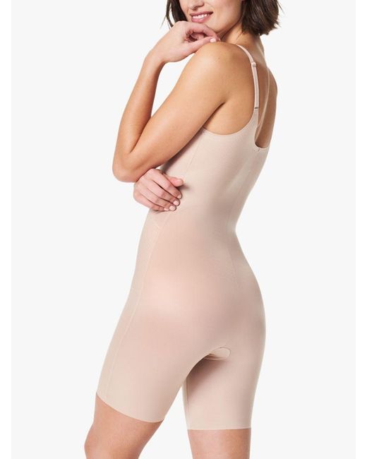 Spanx Pink Thinstincts 2.0 Mid Thigh Bodysuit