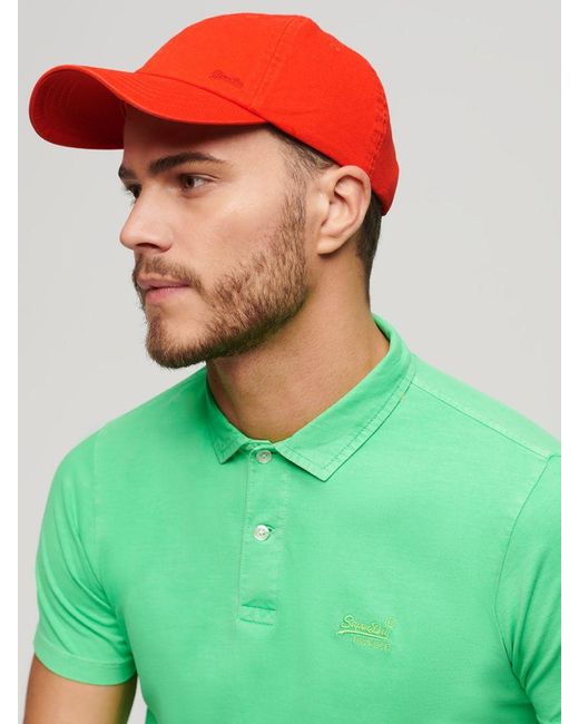 Superdry Green Vintage Embroidered Cap for men