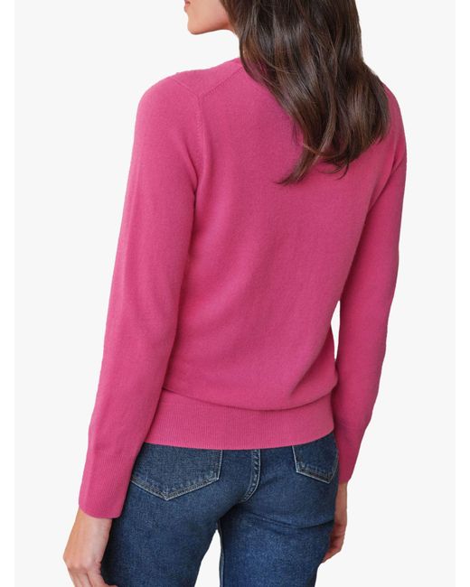 Pure Collection Red Cashmere Crew Neck Jumper