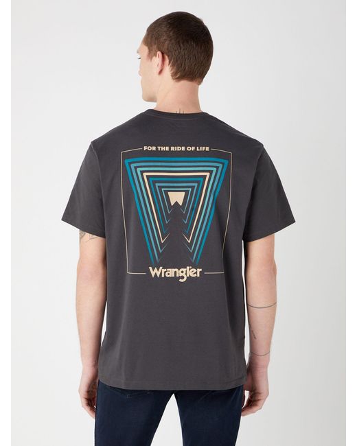Wrangler Blue Graphic T-shirt for men