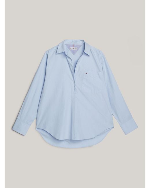 Tommy Hilfiger Blue Tommy Adaptive Easy Fit Shirt