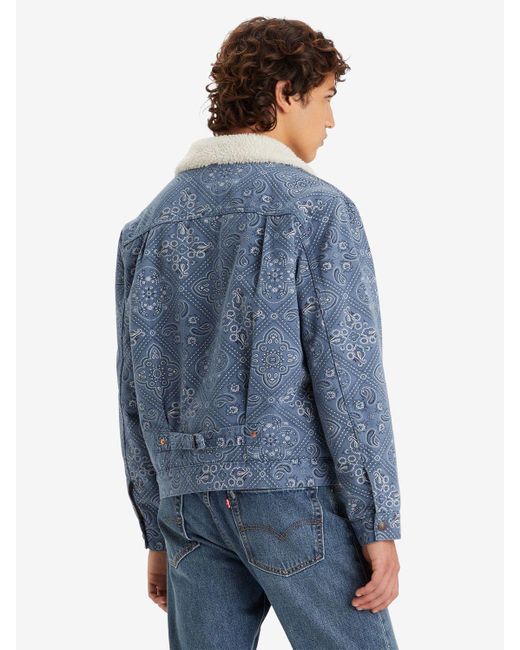 Levi s Vintage Sherpa Trucker Jacket in Blue for Men Lyst UK