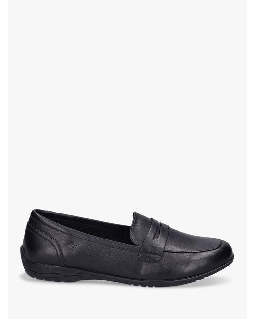 Josef Seibel Black Fenja 22 Leather Loafers