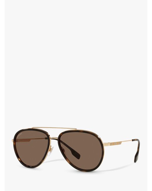 Burberry Metallic Be3125 Oliver Aviator Sunglasses for men