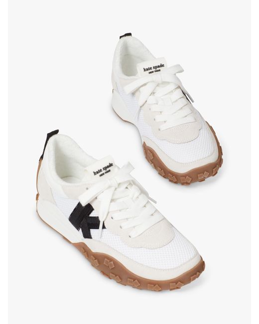 Kate Spade White K As In Kate Leather Trainers