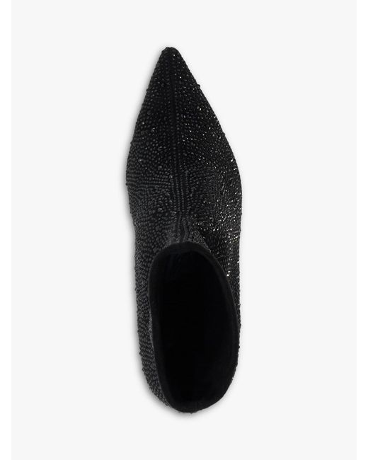 Dune Black Onslowe Pointed Embellished Ankle Boots