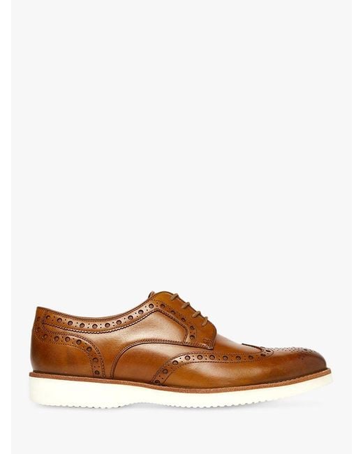 Oliver Sweeney Brown Baberton Leather Brogue Derby Shoes for men