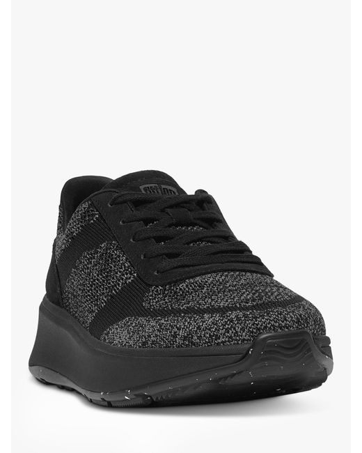 Fitflop Black F-mode Knitted Trainers