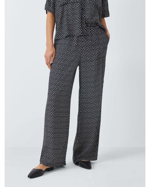 John Lewis Black Abstract Spot Trousers
