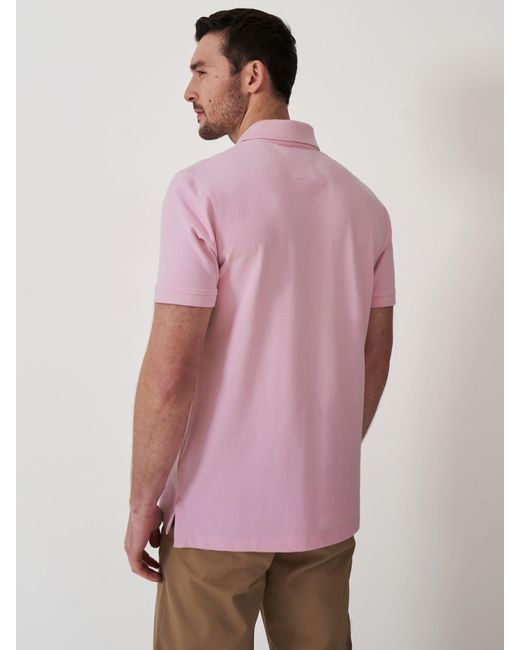 Crew Pink Classic Pique Polo Shirt for men