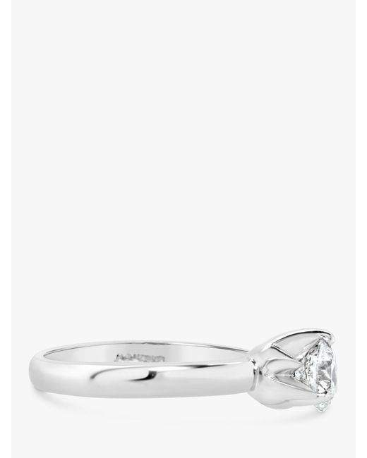 Milton & Humble Jewellery White Second Hand Platinum Solitaire Diamond Ring