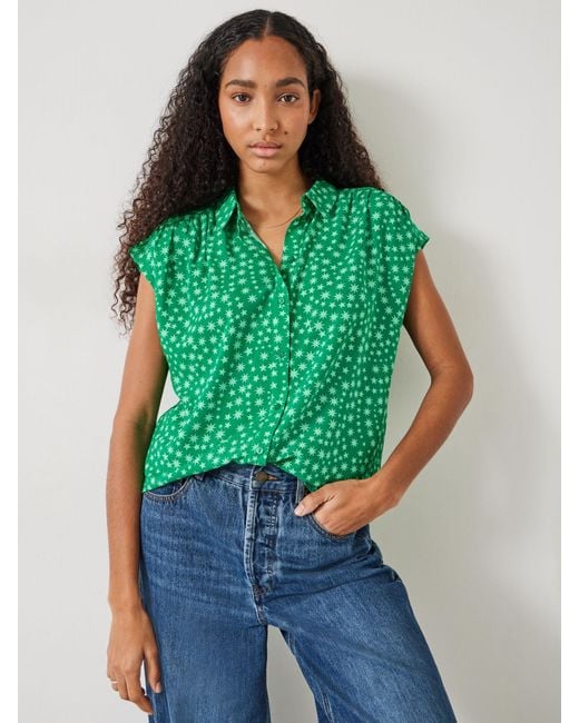 Hush Green Selena Cap Sleeve Multi Star Shirt