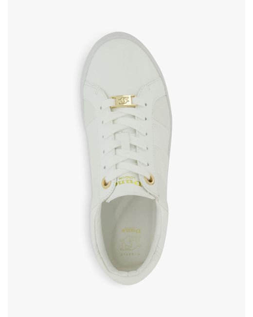 Dune White Wide Fit Everleigh Trainers
