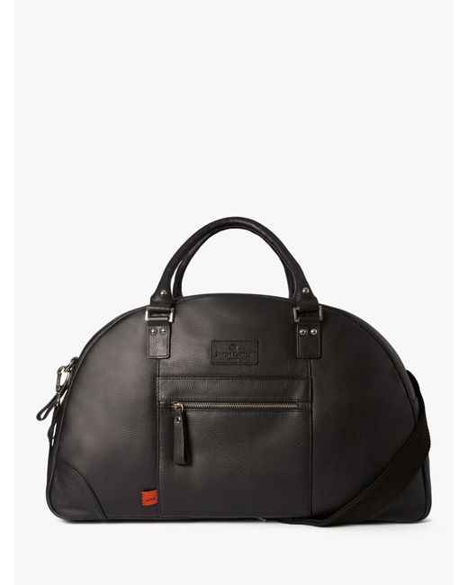 Simon Carter Black Folkestone Leather Bag for men