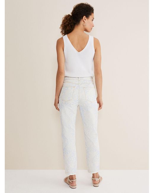 Phase Eight Natural Cordelia Floral Print Jeans