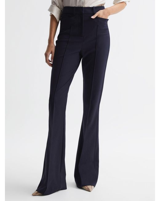 Reiss Blue Dylan Flared Trousers