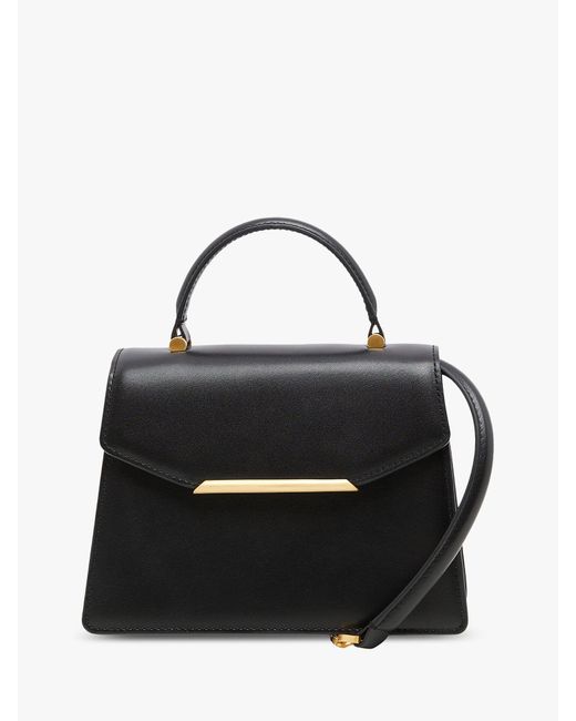 Jasper Conran Black Francine Top Handle Leather Grab Bag