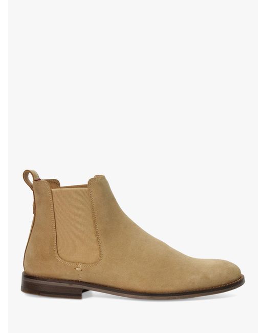Dune Natural Creatives Suede Chelsea Boots for men
