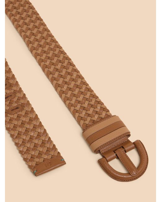 White Stuff Natural Weave Leather Belt