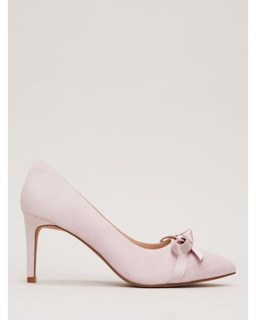 Phase Eight Pink Suede Court Shoes