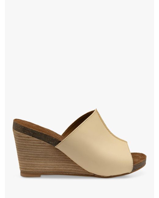 Ravel Natural Corby Leather Wedge Sandals