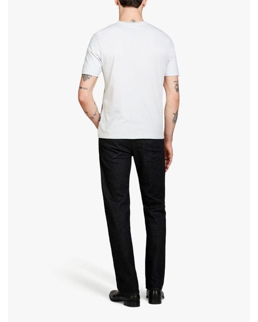 Sisley White Regular Fit Solid Colour T-shirt for men